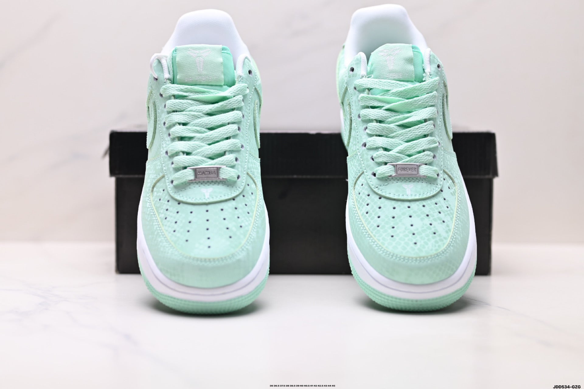 Nike Air Force 1 Low Mint Green | Snake Embossed Leather Sneakers