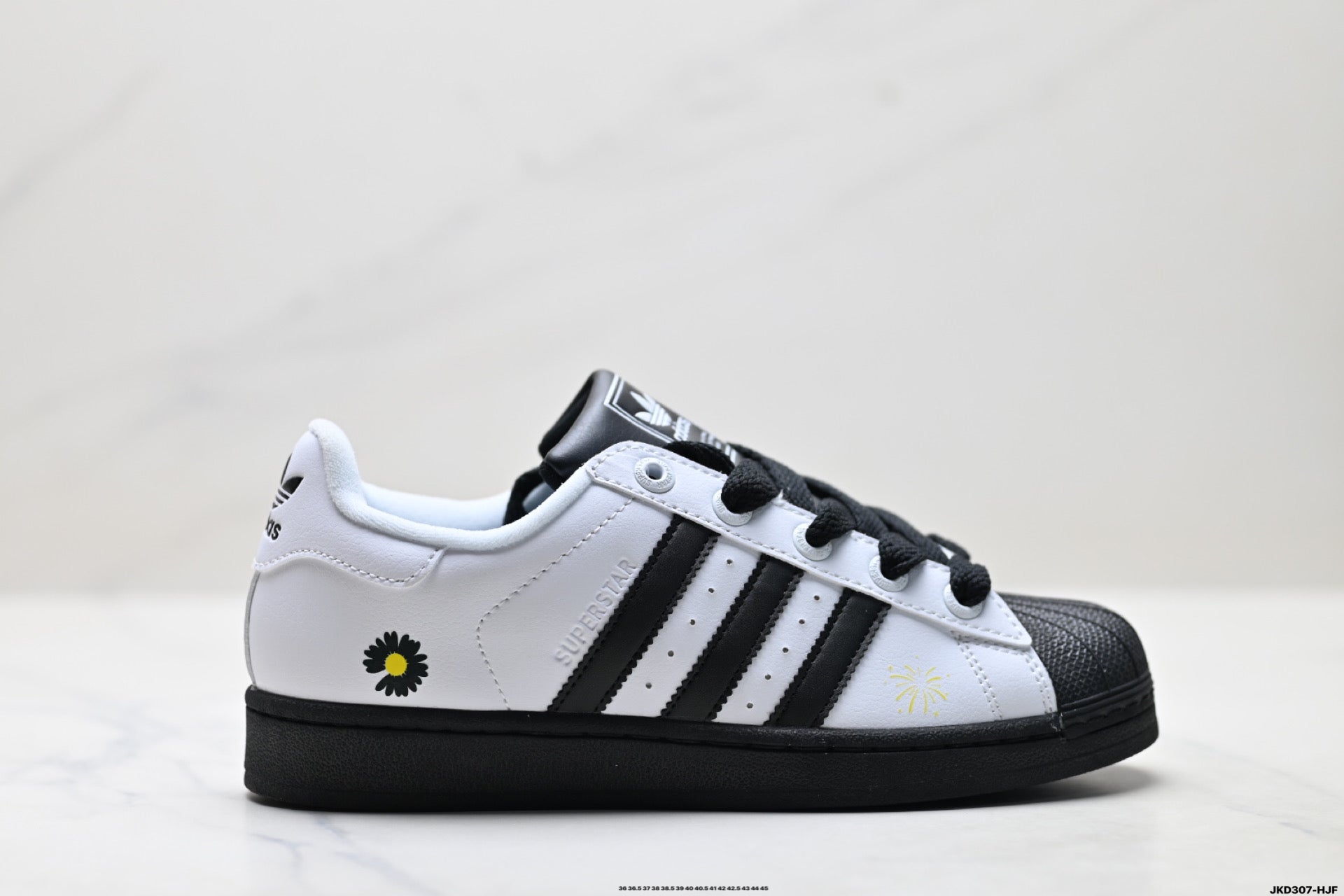 Adidas  Classic Black & White Superstar Sneakers
