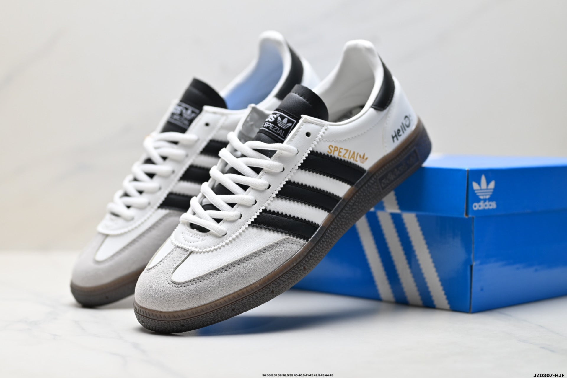 Adidas Originals Spezial White Black Gum Leather Sneakers