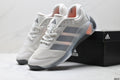 Adidas Grey White Court Shoes with Orange Accents