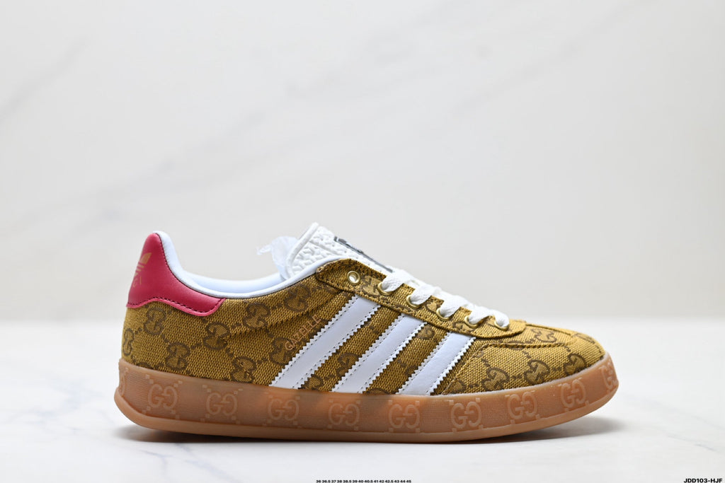Adidas Originals Samba GG Monogram Gold Brown Sneakers