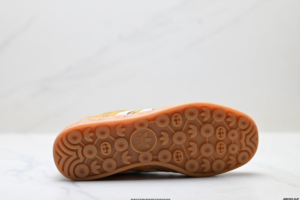 Adidas Originals Samba GG Monogram Gold Brown Sneakers