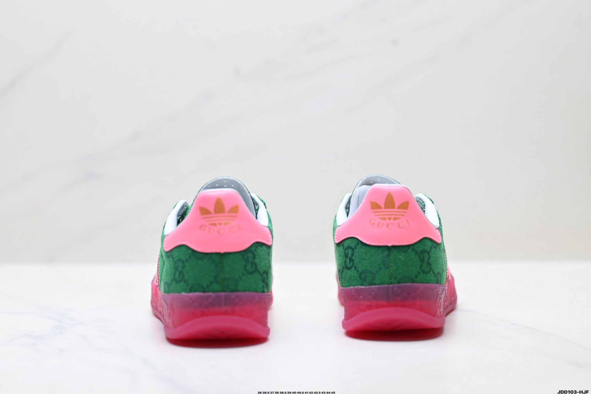 Adidas Originals Gazelle GG Monogram Green Pink Sneakers
