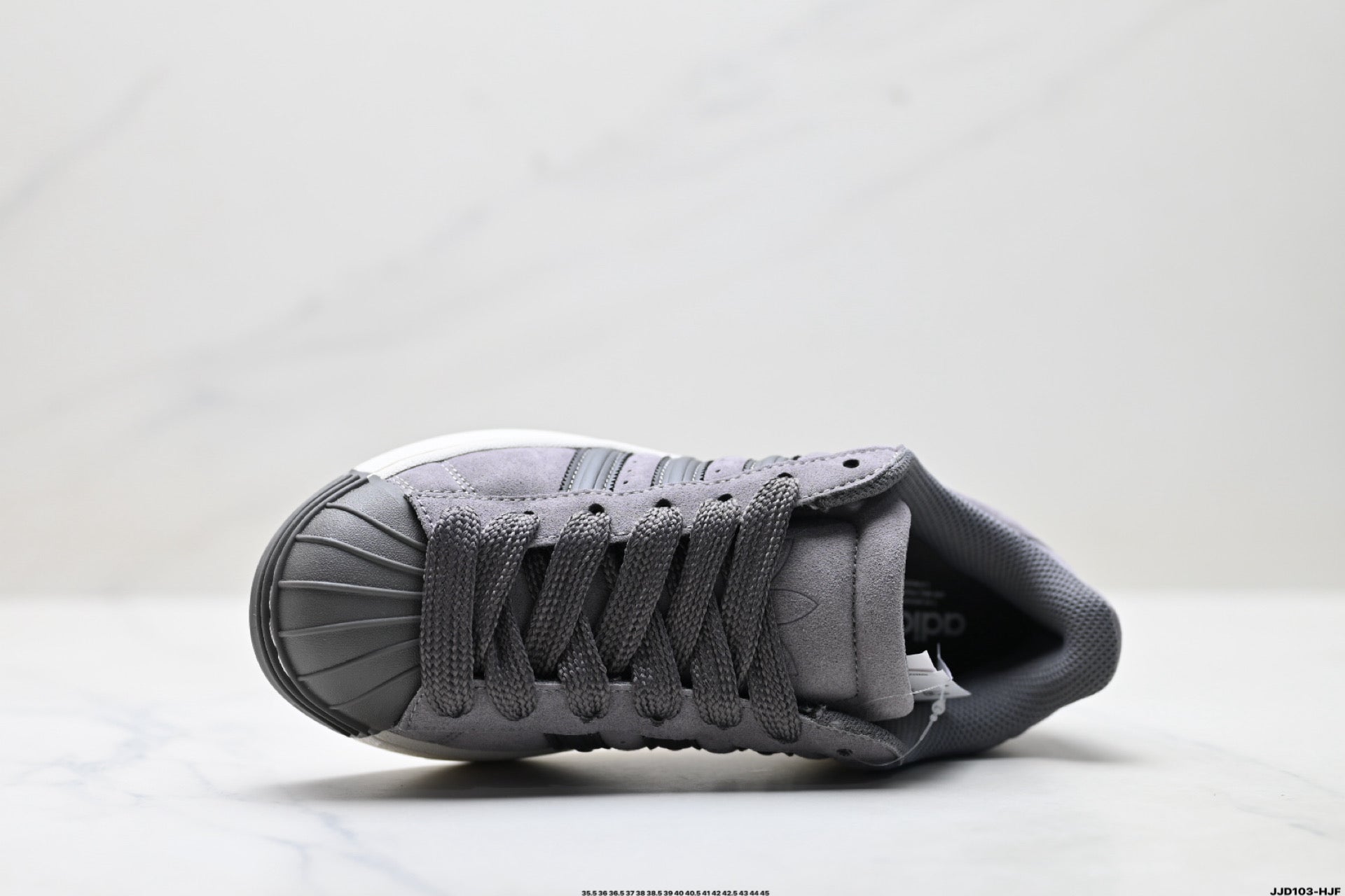 Adidas Originals Superstar Platform Grey Suede Sneakers
