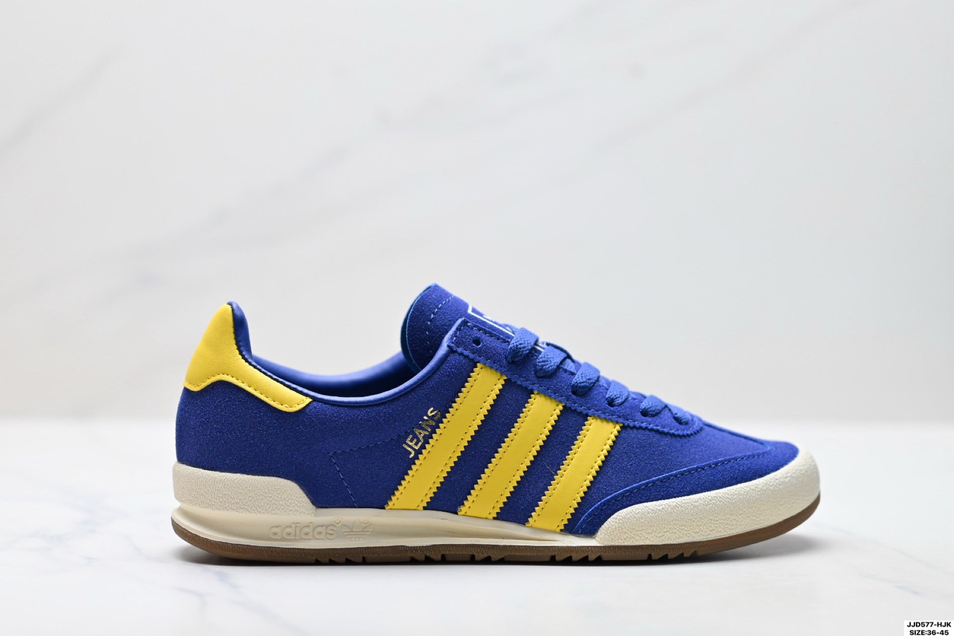 Adidas Jeans Classic Suede Sneakers – Blue Yellow Casual Lifestyle Shoes