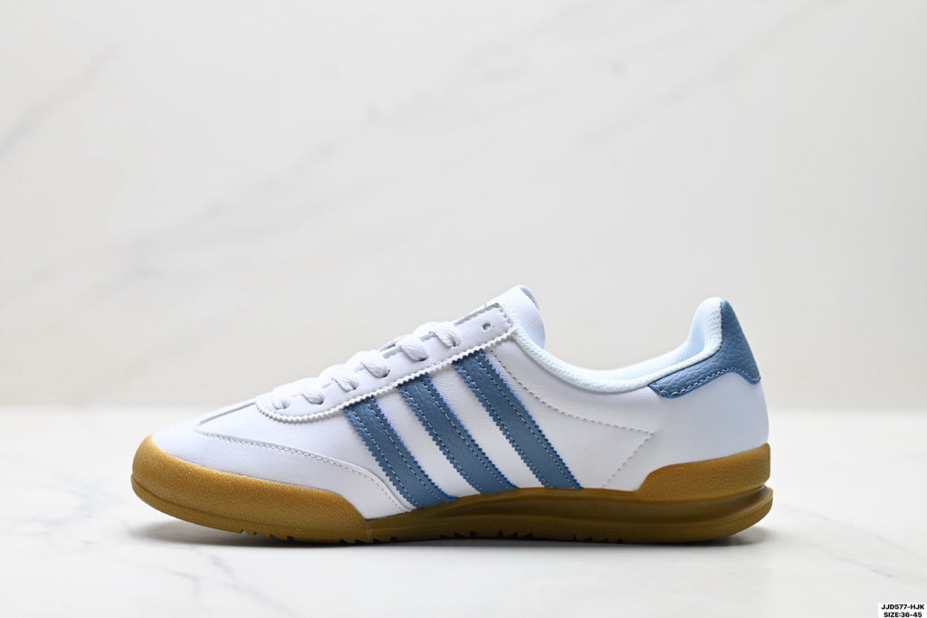 Adidas Jeans White Blue Gum Sole Sneakers – Classic Retro Lifestyle Shoes