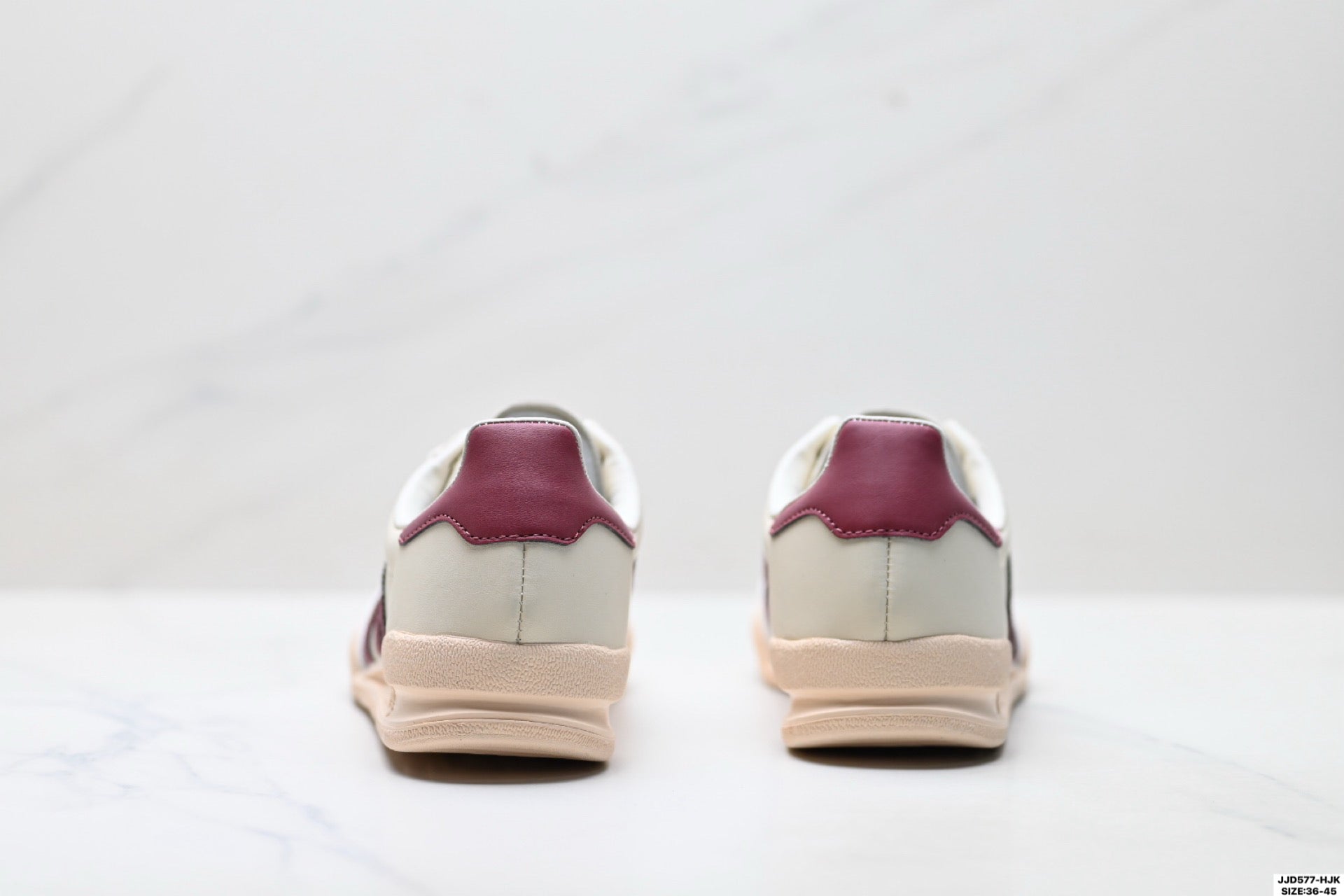 Adidas Jeans Off White Burgundy Sneakers – Classic Retro Lifestyle Shoes