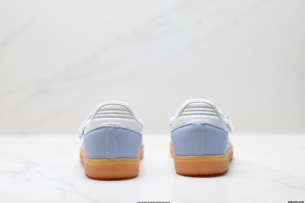 Adidas Samba Mary Jane Light Blue Leather Sneakers – Retro Ballet Shoes