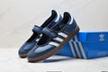 Adidas Samba Mary Jane Navy Leather Sneakers – Classic Gum Sole Ballet Shoes