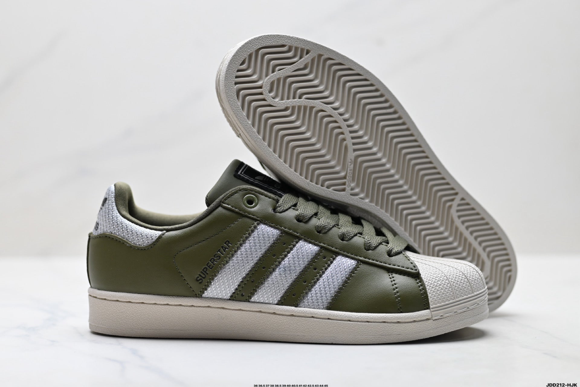 Adidas Superstar Olive Green Leather Sneakers – Classic Lifestyle Shoes