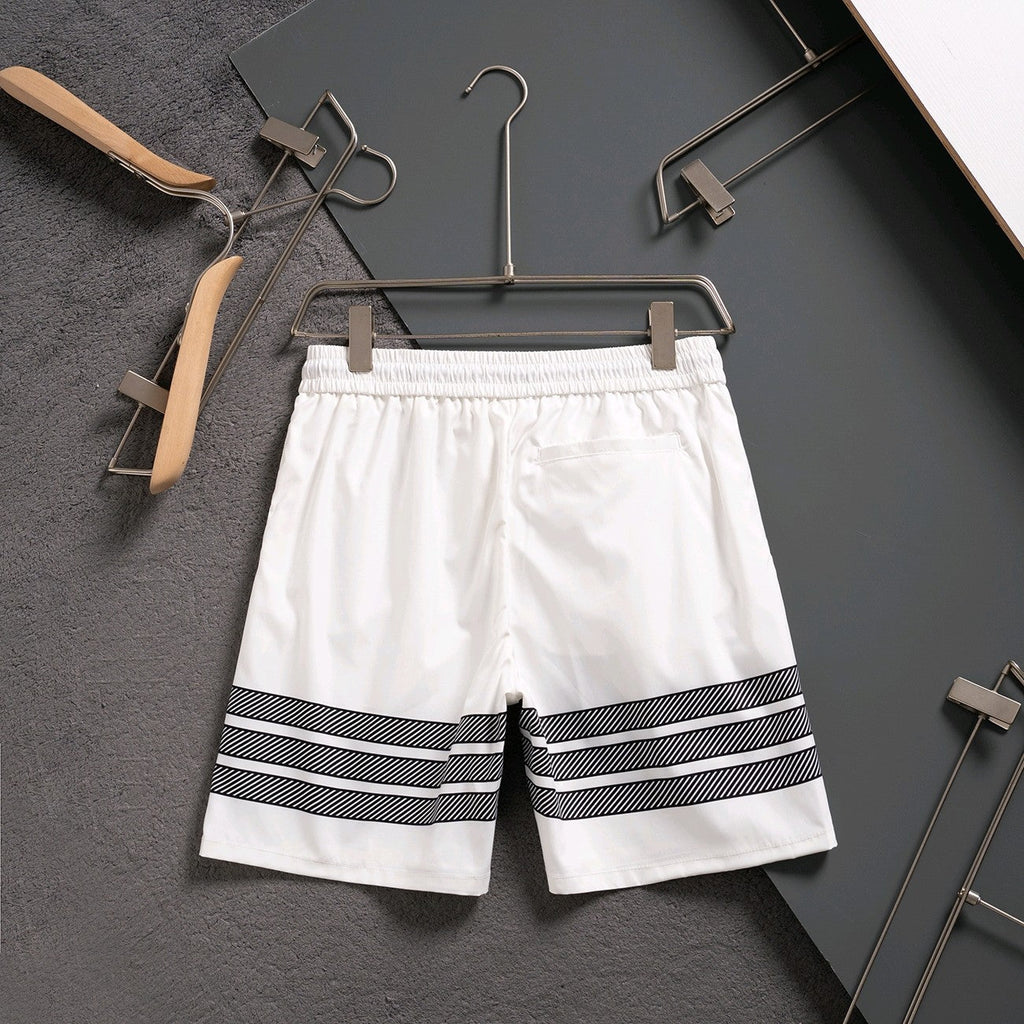Thom Browne Style Four-Bar Stripe Woven Shorts - Image 4