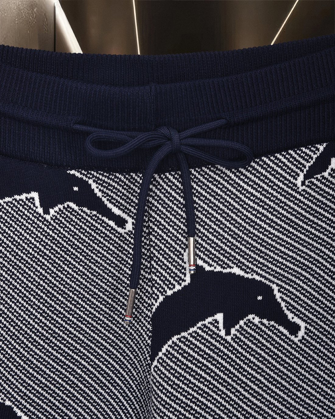 Thom Browne Style Four-Bar Stripe Knit Shorts - Image 5