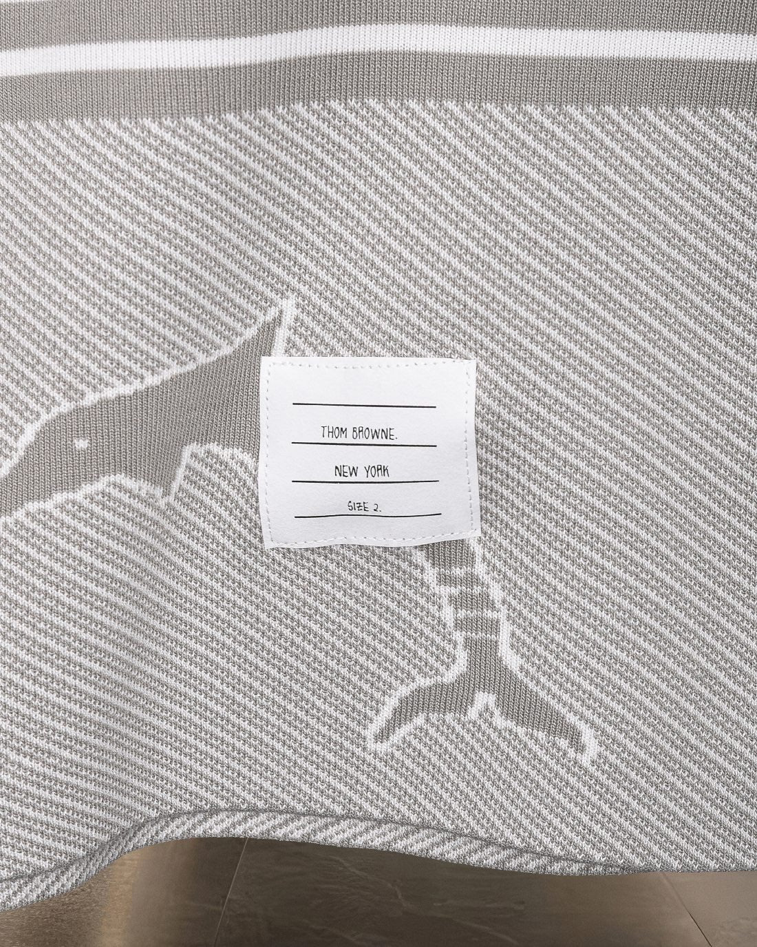 Thom Browne Style Four-Bar Stripe Knit Shorts - Image 9