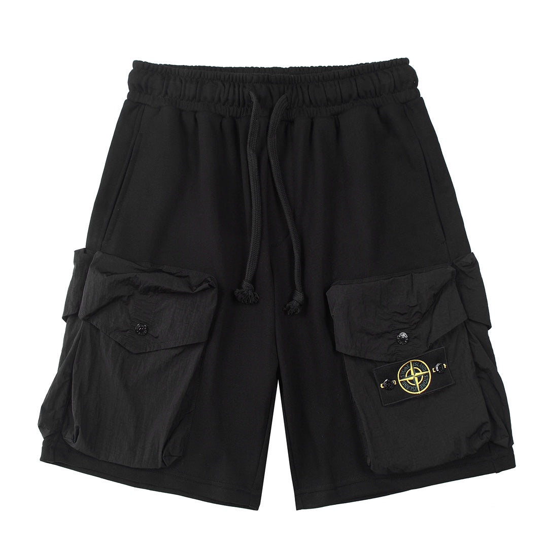 Stone Island Solid-Color Relaxed Shorts
