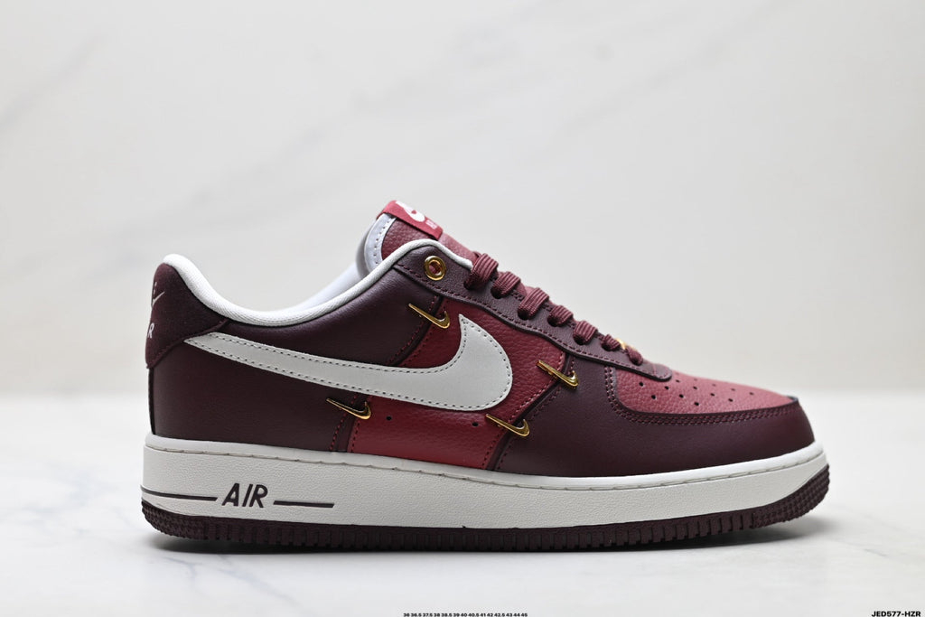 Nike Air Force 1 ’07 Burgundy Sneakers