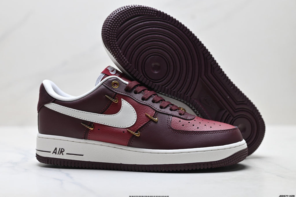 Nike Air Force 1 ’07 Burgundy Sneakers