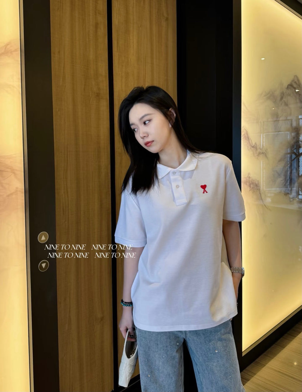 AMI Paris Ami de Coeur Polo Shirt