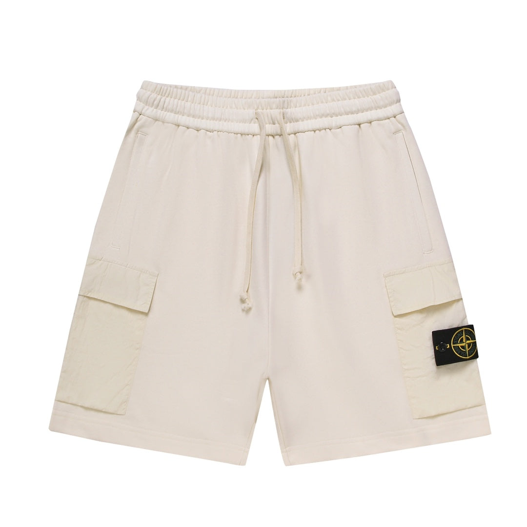 Stone Island Solid-Color Athletic Shorts