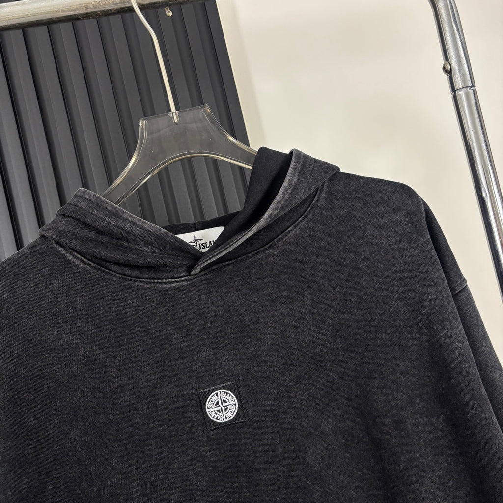 Stone Island Washed Relaxed-Fit Pullover Hoodie