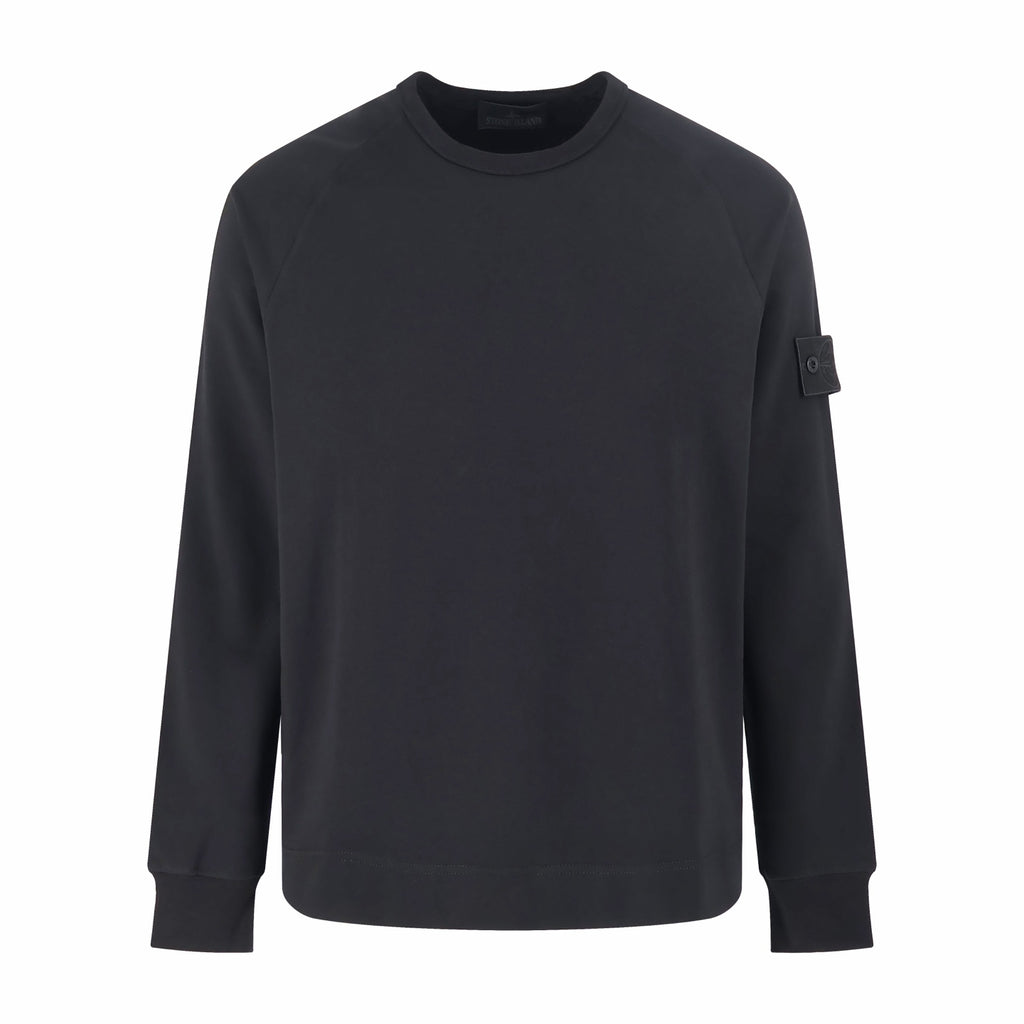 Stone Island  Fleece Badge-Patch Crewneck Sweatshirt