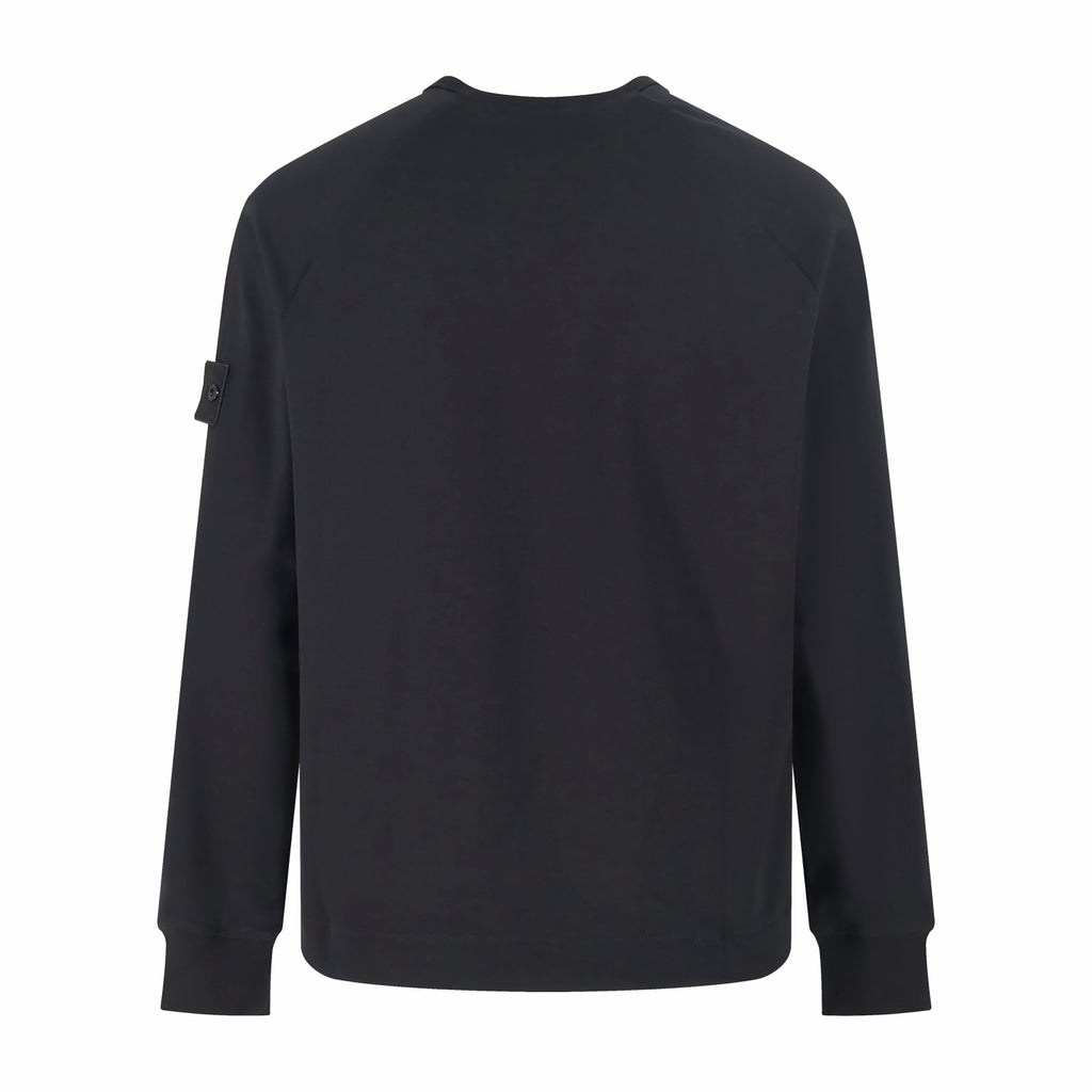 Stone Island  Fleece Badge-Patch Crewneck Sweatshirt