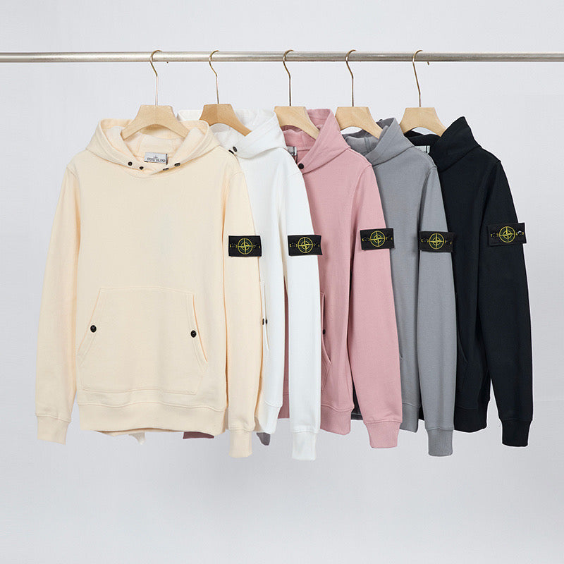 Stone Island Brushed Fleece Drop-Shoulder Crewneck Sweatshirt