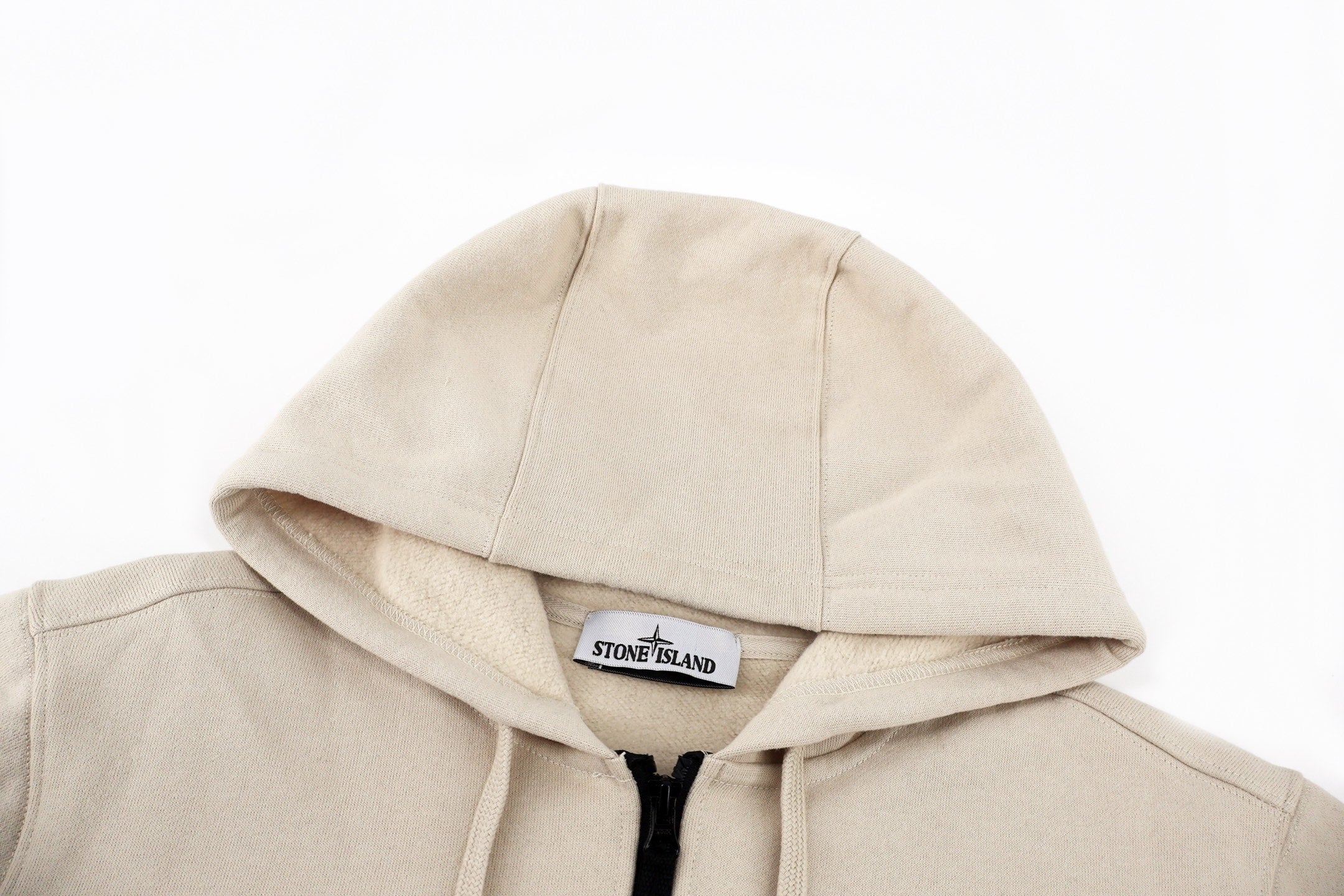 Stone Island Badge-Cuff Zip-Up Hoodie