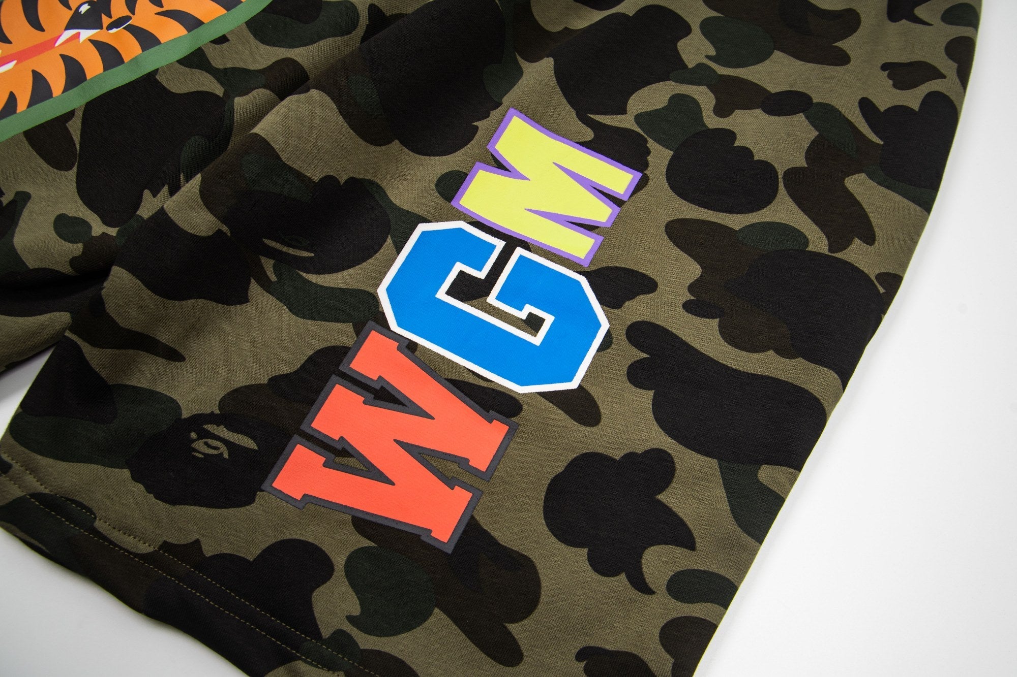 BAPE 1st Camo Shark Sweat Shorts – Green Camo