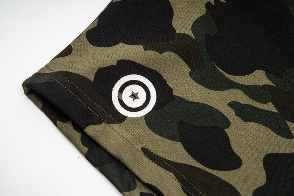 BAPE 1st Camo Shark Sweat Shorts – Green Camo