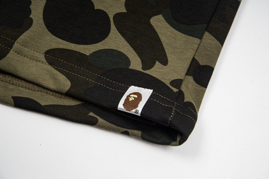BAPE 1st Camo Shark Sweat Shorts – Green Camo