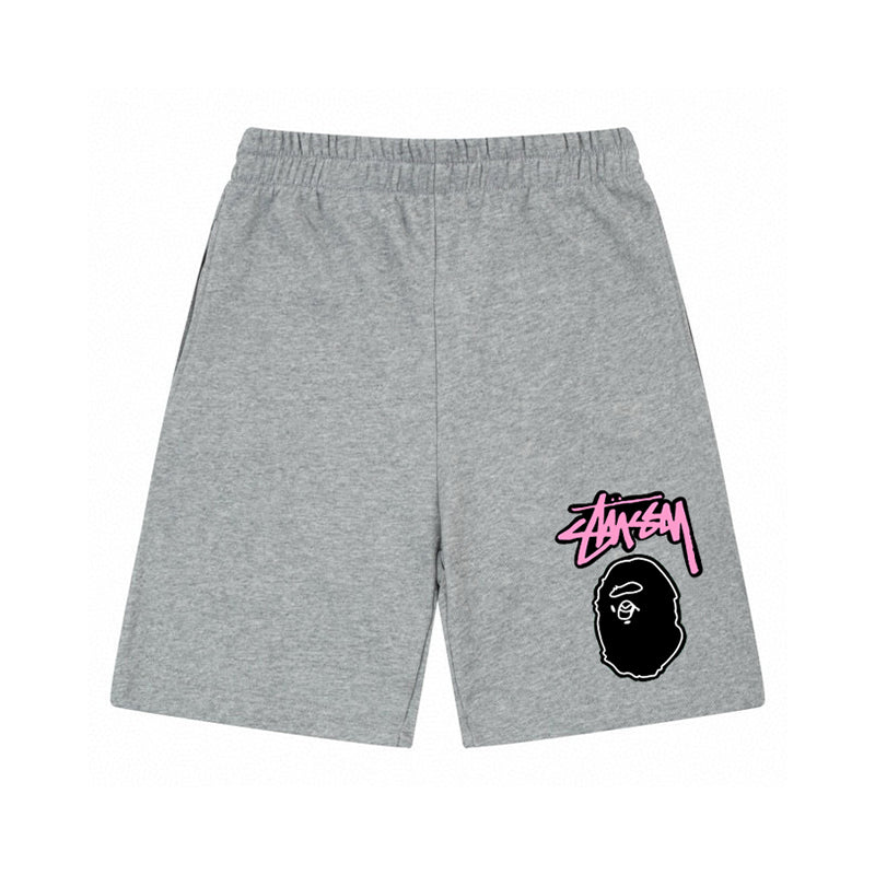 Stüssy x BAPE Ape Head Graphic Shorts