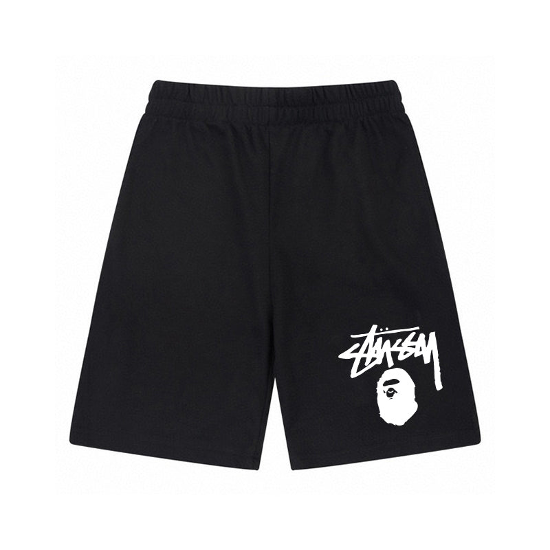 Stüssy x BAPE Classic Ape Head Graphic Shorts