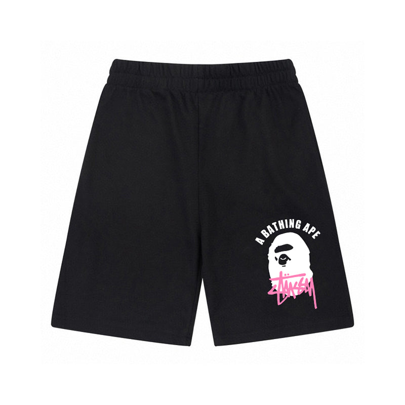Stüssy x BAPE Ape Head Logo Shorts