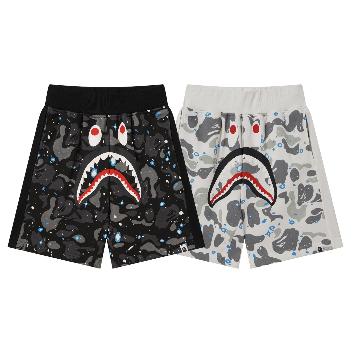 BAPE Shark Space Camo Sweat Shorts – Black