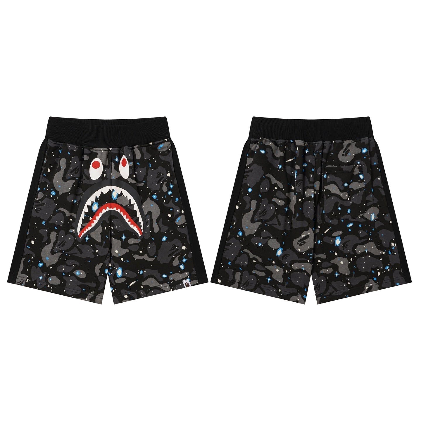 BAPE Shark Space Camo Sweat Shorts – Black