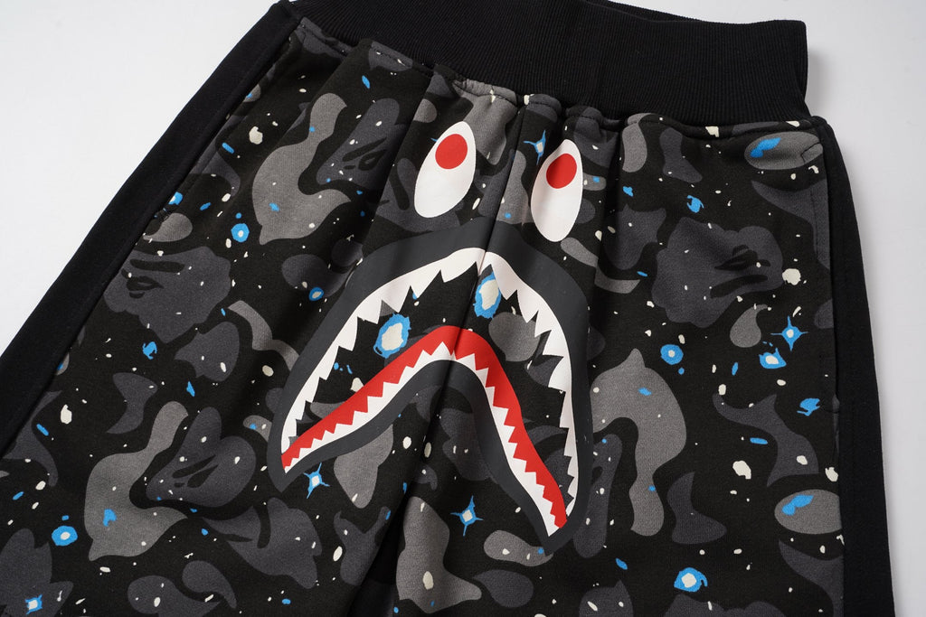 BAPE Shark Space Camo Sweat Shorts – Black