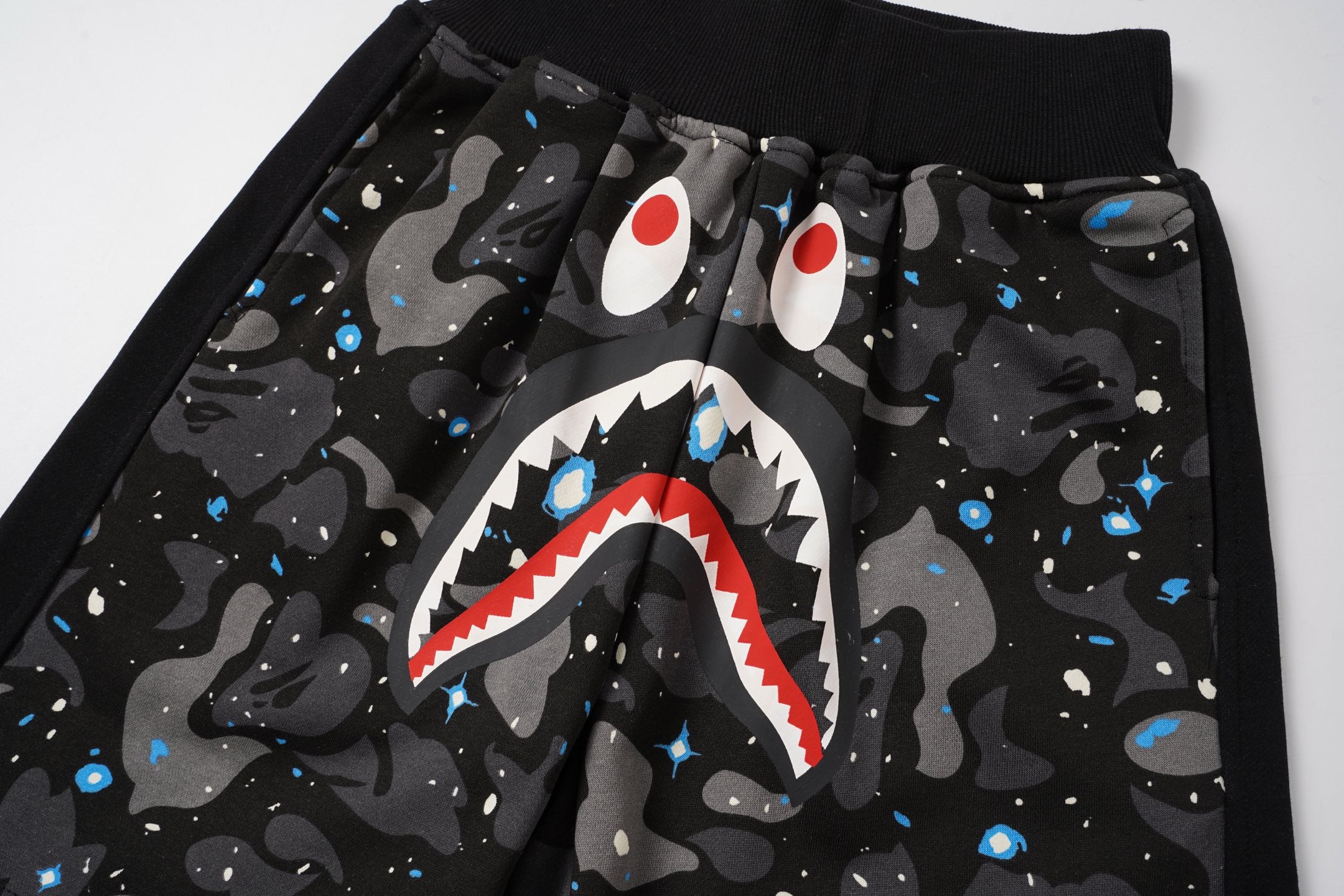 BAPE Shark Space Camo Sweat Shorts – Black