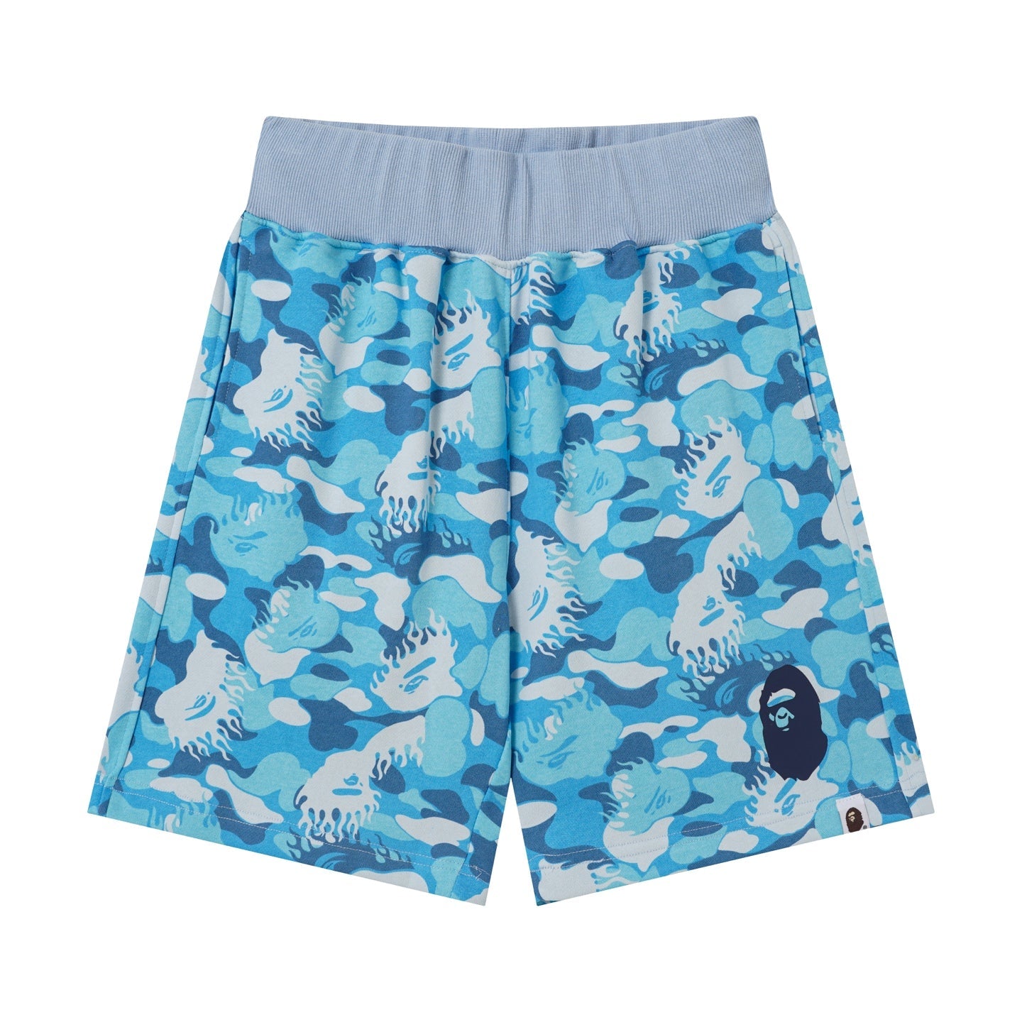 BAPE Camo Sweat Shorts – Blue & Pink