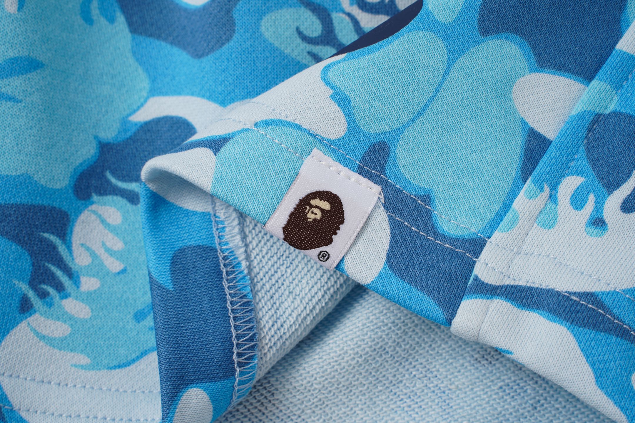 BAPE Camo Sweat Shorts – Blue & Pink