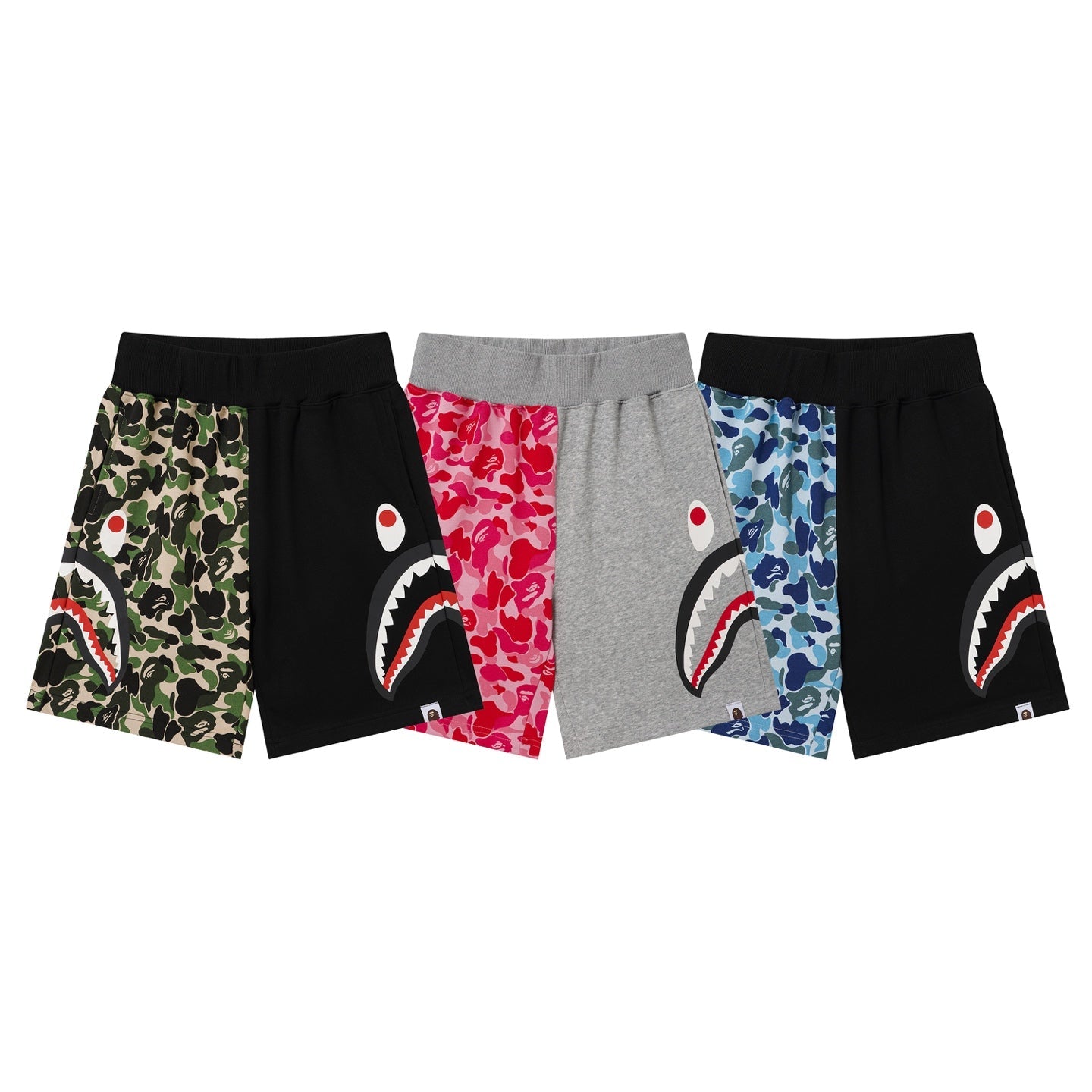 BAPE Shark Split Camo Sweat Shorts