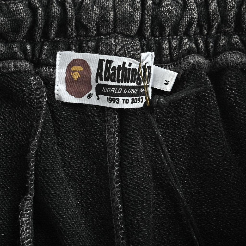 BAPE Washed Ape Embroidery Heavyweight Sweat Shorts