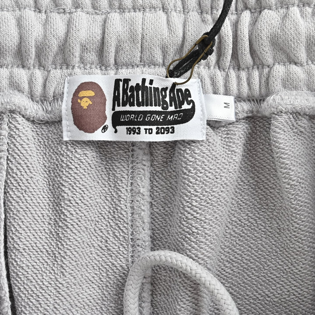 BAPE Washed Heavyweight Sweat Shorts – Light Grey