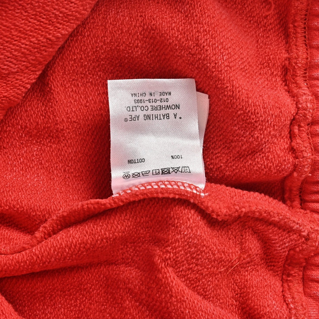 BAPE Washed Heavyweight Sweat Shorts – Red
