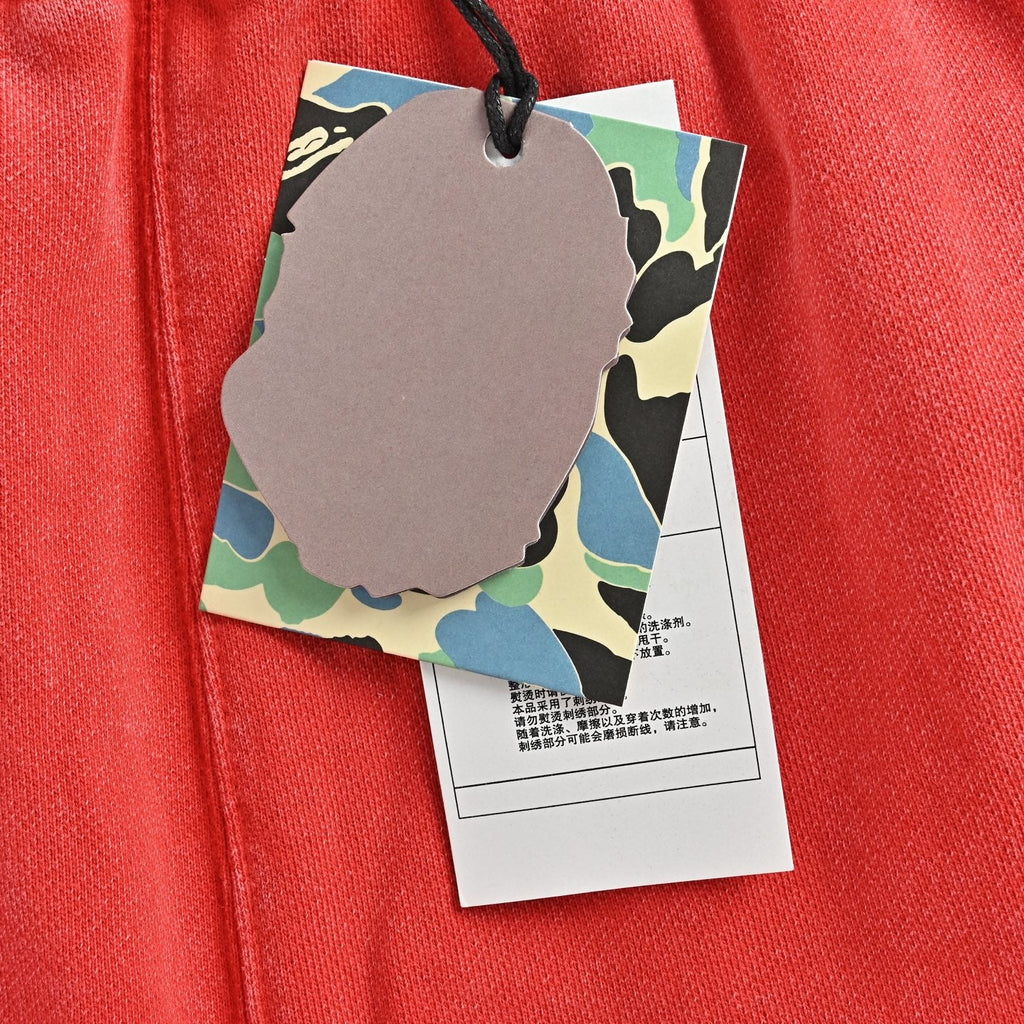 BAPE Washed Heavyweight Sweat Shorts – Red