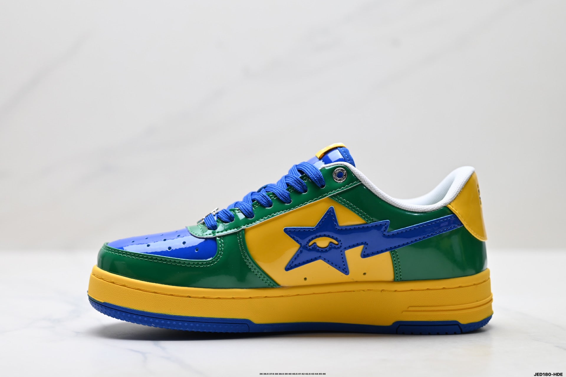 A BATHING APE BAPE STA “Pastel Color” Leather Low-Top Sneakers
