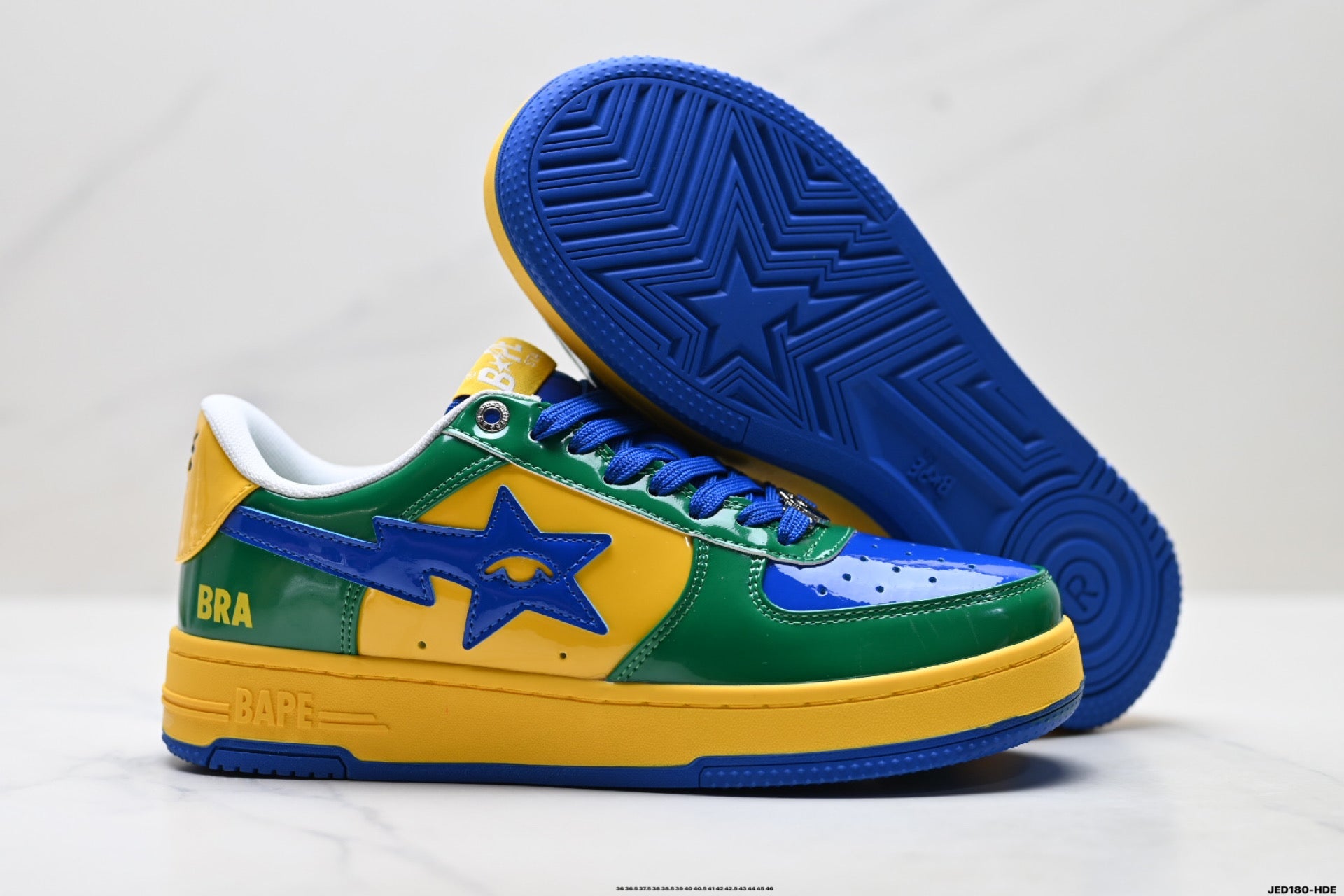 A BATHING APE BAPE STA “Pastel Color” Leather Low-Top Sneakers
