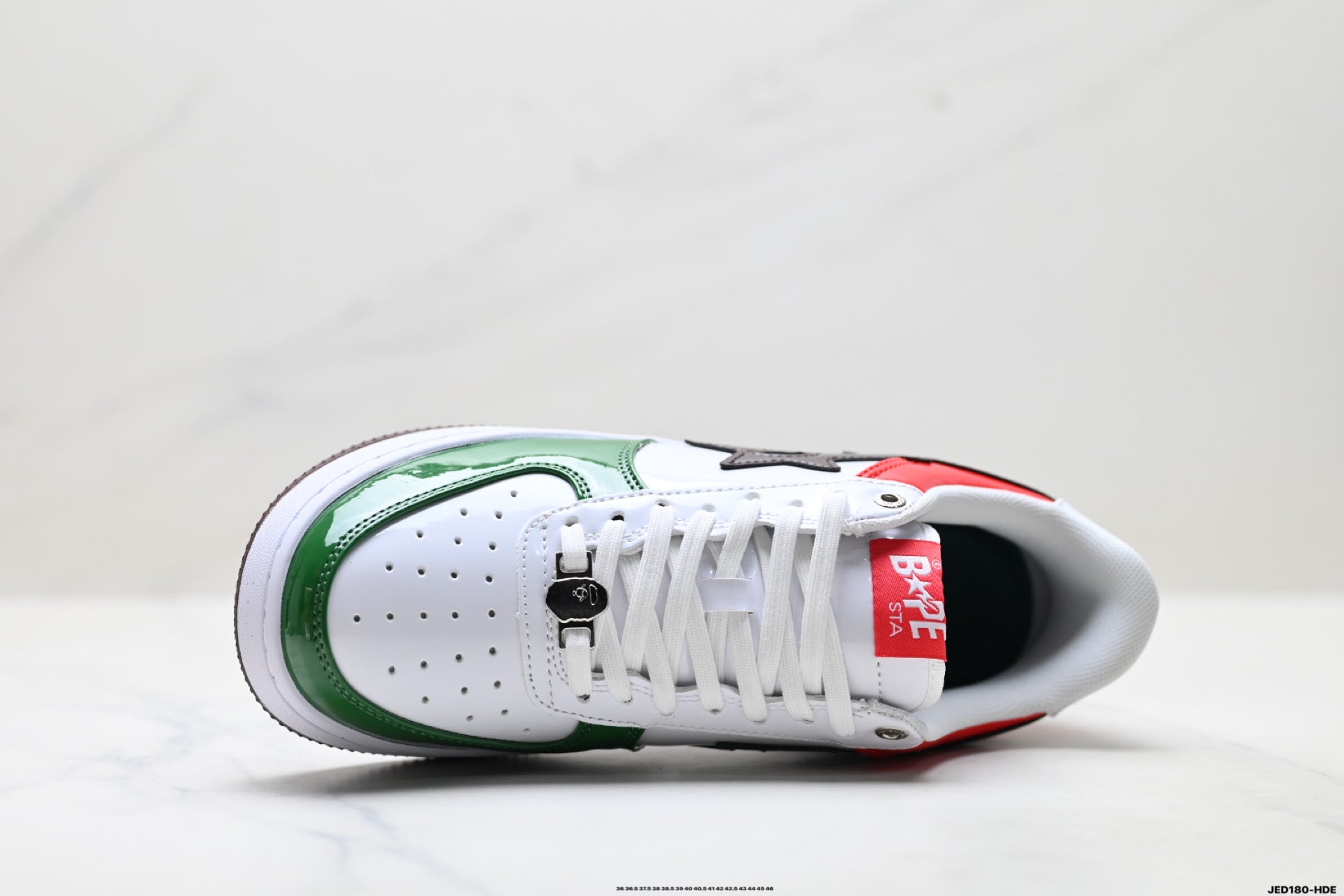 BAPE STA Low-Top Sneakers – Red/Green/White