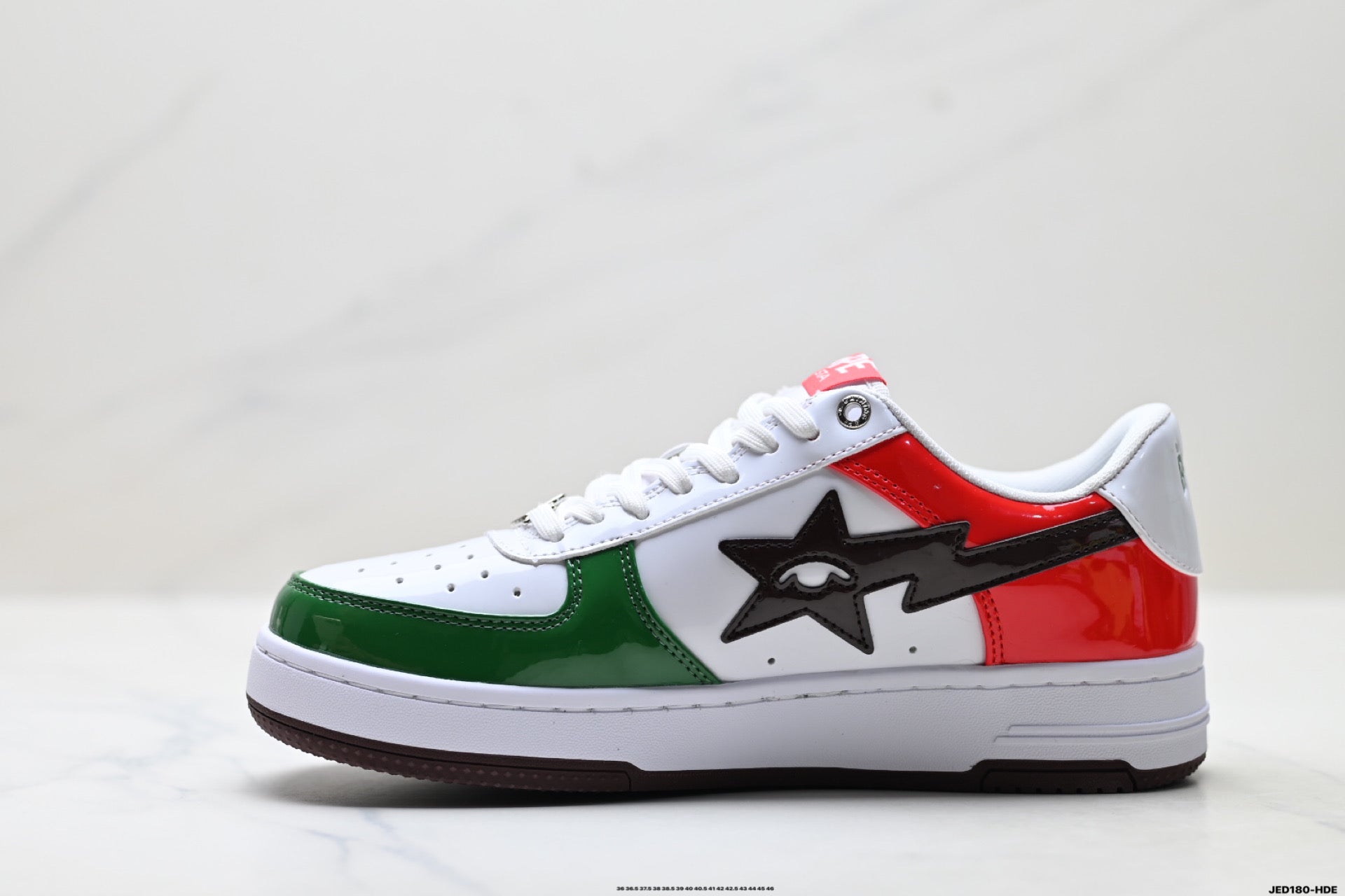 BAPE STA Low-Top Sneakers – Red/Green/White