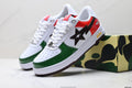 BAPE STA Low-Top Sneakers – Red/Green/White