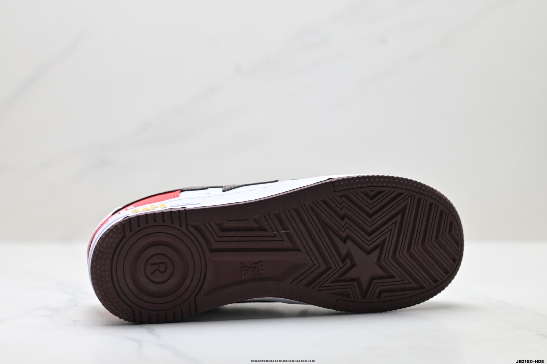 BAPE STA Low-Top Sneakers – Red/Green/White